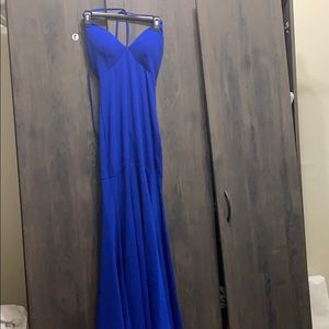 Royal blue long dress for petite girls